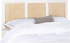 SAFAVIEH Home Collection Vienna White Wash Cane Queen Headboard Platform