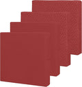 Easy-Going Waterproof Patio Cushion Covers 22x20x4 inch 4 Pack Replacement Non-Slip Outdoor Seat Cushion Slipcover with Zipper. Red