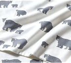 Eddie Bauer - Flannel Sheets Full Size, Anti-Pilling & Wrinkle Resistant Cotton, Touchably Soft for All-Season Comfort - Bed Sheets with Matching Pillowcases & Fitted Sheet (Bear Family Grey)