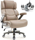 Big and Tall Office Chair 700lbs- Large High Back Executive Computer Desk Chair with 3D Flip-Up Arms, Adjustable Lumbar Support, Extra Wide Plus Size Seat, Heavy Duty Metal Base & Quiet Rubber Wheels