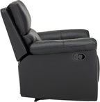 MINCETA Recliner Chairs,Modern 5" Wall Hugger Nursery Recliner with Overstuffed Arm and Back for Living Room,PU Leather in Black