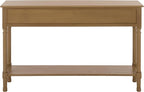 SAFAVIEH Home Collection - Peyton Desert Brown Console Table with 3 Drawers and 1 Shelf, Farmhouse Accent Entryway Table (CNS5705G)