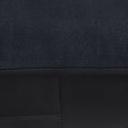 Handmade Eco-Friendly Geometric Leather Pouf Black Color Square 21" x 21" x 12" Buffalo Leather Pouf for Living Room, Bedroom Seating, Patio