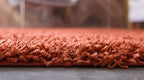 Unique Loom Solid Shag Collection Area Rug (8' Round, Terracotta)