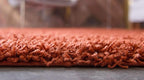 Unique Loom Solid Shag Collection Area Rug (2' 6" x 16' 5" Runner, Terracotta)