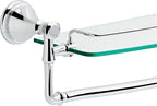 Delta 79710 Cassidy 18-in Glass Shelf with Towel Bar in Polished Chrome
