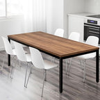 Large Table 35x70 Inches Computer Desk/Dining Table, Office Desk Sturdy Writing Workstation for Home Office Modern Simple Sturdy Laptop Study Table- Walnut