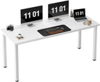 Need 63 Inch Large Computer Desk - Modern Simple Style Home Office Desk Gaming Desk, Basic Writing Table for Study Student, White Desk