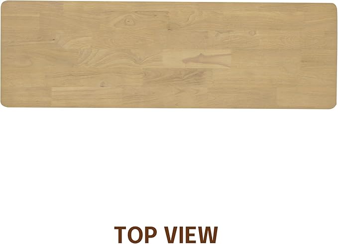 NTC Mingle 47-Inch Console Table, Modern Solid Wood Entryway Table with Hidden Drawer, Waterproof & Heat Resistant, Narrow Table for Hallway, Living Room & Foyer, Sand