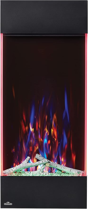 Napoleon Allure 38 inch Vertical Wall Mount Electric Fireplace - Black, NEFVC38H
