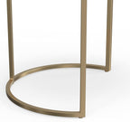 SIMPLIHOME Drake Contemporary 18 inch Wide Metal Nesting table in Antique Nickel, Antique Copper, Fully Assembled for the Living Room and Bedroom