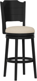Hillsdale Clarion Wood Bar Height Swivel Stool, Black