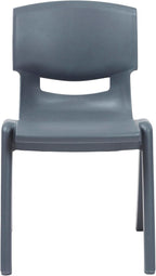 Stackable School Chairs, 14", Kids Furniture, Grey, 4-Pack