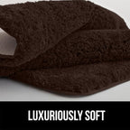 GORILLA GRIP Bathroom Rugs, 30x20, Ultra Soft Absorbent Mat, Thick Plush Bath Rug, Machine Washable, Microfiber Quick Dry, Mats for Shower, Bathtub and Floor, Home Decor Accessories, Brown