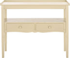 SAFAVIEH Home Collection Araminta Sand 2 Lower Drawer Console Table for Entryway, Living Room, Foyer