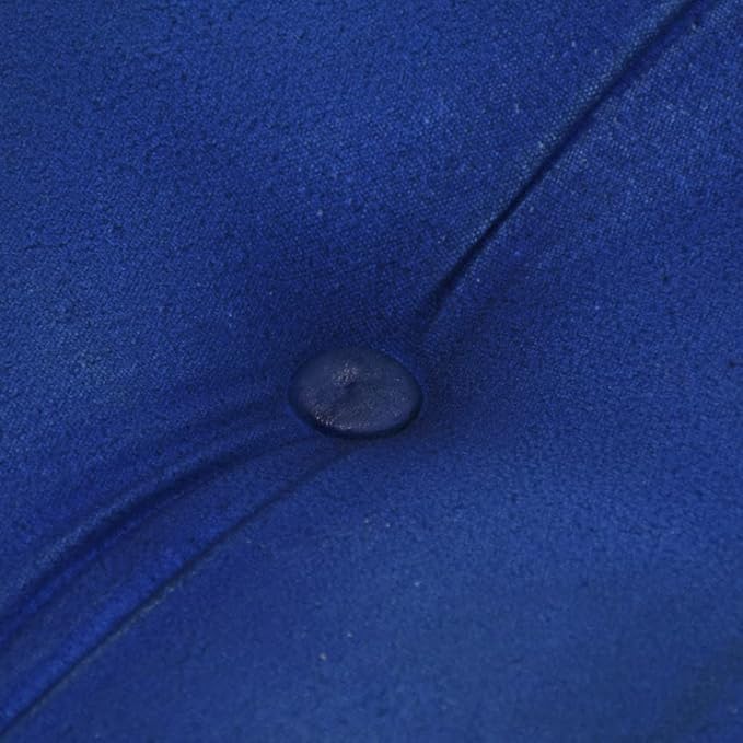 Handmade Eco-Friendly Geometric Leather Pouf Vintage Blue Color Square 16" x 16" x 16" Buffalo Leather Pouf for Living Room, Bedroom Seating, Patio