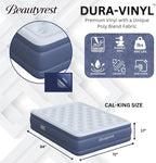 Beautyrest Supreme Air, Cal-King Size Air Mattress with Built-in Pump, Raised Inflatable Bed, Puncture-Resistant Vinyl, Auto Shut-Off, 650lb Support, Guest Bed, Camping Airbed, 3-Year Warranty