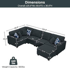 Legend Vansen Modular Sectional Sofa L Shaped Couch with Ottoman Modern Reversible Corner Sectional Couch for Living Room