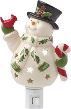 Lenox 897958 Happy Holly Days Snowman Night Light, Christmas Decorations, Decor