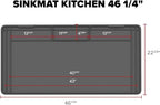 WeatherTech SinkMat – Waterproof Under Sink Liner Mat for Kitchen Bathroom – 46” x 22” Inches - Durable, Flexible Tray – Home undersink Organizer Must Haves, Black