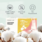 Disposable Face Towel 100 Cont,7.9"X7.9"Clean Face Towelettes for Washing Face, 100% Cotton Soft Dry Wipe, Biodegradable Face Towels & Facial Tissuel Travel Size for Cleaning,Makeup Removal