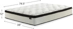 Signature Design by Ashley Chime Hybrid California King 12" Mattress with Gel Memory Foam, Medium Firm, Pressure Relief, Fiberglass Free Mattress in a Box