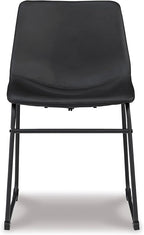 Signature Design by Ashley Centiar Mid Century Dining Room Bucket Chair, 2 Count, Black