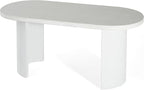 Christopher Knight Home Vicla 3 Pieces Durable Concrete Outdoor Dining Set with Stylish Terrazzo Finish, Patio Dining Table with 2 Benches, Oval Outdoor Patio Furniture Set with Pedestal Base, White