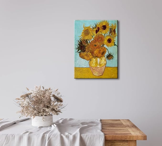 Wieco Art Sunflower by Vincent Van Gogh Oil Paintings Reproduction Modern Floral Giclee Canvas Prints Artwork Flowers Pictures on Canvas Wall Art for Home and office Decorations