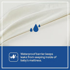 Sealy Baby Cozy Brilliance Breathable Crib Mattress, GREENGUARD GOLD Certified, Made in USA, Firm Dual Firmness, Toddler Bed Fit, Rayon, Waterproof, Non Toxic, Washable Zip Cover, 52” x 28
