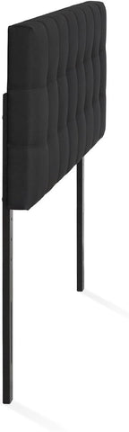 FURINNO Roanne Tufted Headboard, Queen, Black