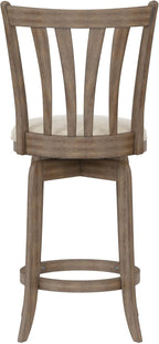 Hillsdale Savana Swivel Counter Height Stool, 29.5" High, Brown Gray
