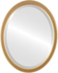 OVALCREST Oval Beveled Wall Mirror for Home Decor - Toronto Style - Holiday Red - 26" x 22"