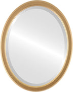 OVALCREST Oval Beveled Wall Mirror for Home Decor - Toronto Style - Holiday Red - 26" x 22"