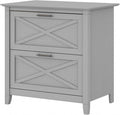 Bush Furniture Key West 2 Drawer Lateral File Cabinet in Cape Cod Gray, Document Storage for Home Office, Accent Chest with Drawers