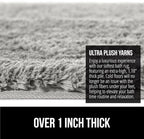 GORILLA GRIP Bathroom Rugs, 60x24, Ultra Soft Absorbent Mat, Thick Plush Bath Rug, Machine Washable, Microfiber Quick Dry, Mats for Shower, Bathtub and Floor, Home Decor Accessories, Light Gray