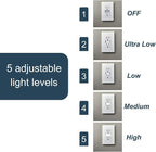 Legrand radiant NTL885TRLACC6 15 Amp Adjustable LED Night Light Outlet, Tamper Resistant Decorator Receptacle, Optional Louver, Light Almond (1 Count)