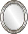 OVALCREST Oval Beveled Wall Mirror for Home Decor - Florence Style - Silver Shade - 40" x 28"