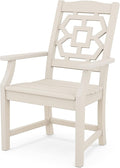 Martha Stewart by POLYWOOD® Chinoiserie Dining Arm Chair in Sand