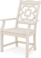 Martha Stewart by POLYWOOD® Chinoiserie Dining Arm Chair in Sand