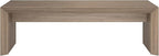 Henn&Hart 48" Rectangular Low-Profile Coffee Table for Living Room, Family Room, or Office, Antiqued Gray Oak