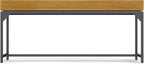 SIMPLIHOME Banting Desk - 72-Inch Wide Solid Oak Veneer and Metal Writing Desk in Oak, Modern Industrial Home Office Computer Table for Study with 2 Drawers and Flip-Down Keyboard Tray