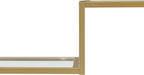 Crosley Furniture Sloane Sofa Console Table with Storage Shelves for Hall, Entryway, or Living Room, Gold