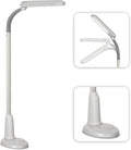 OttLite Standing Floor Lamp with Adjustable Neck, Craft Plus - 24w Gooseneck Floor Lamp for Bright Natural Daylight - Modern Home Decor, for Living Room, Sewing, Reading, Bedroom & Office