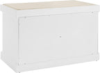 Crosley Furniture Anderson Entryway Storage Bench with Shoe Rack Organizer Shelves, White