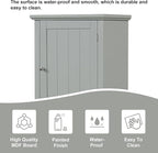 Tall Storage Cabinet, Bathroom Floor Freestanding Storage Cabinet with 2 Doors, One Drawer, and Adjustable Shelf for Bathroom, Office, Living Room, Grey