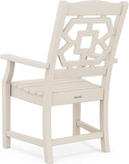 Martha Stewart by POLYWOOD® Chinoiserie Dining Arm Chair in Sand