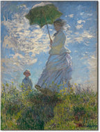 Wieco Art Woman with a Parasol Madame Monet and Her Son of Claude Monet Large Canvas Prints Wall Art Classic Oil Paintings Gallery Wrapped People Pictures Artwork for Bedroom Home Decor