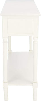 SAFAVIEH Home Collection Landers Distressed 3-Drawer Console Table CNS5711A, Distrssed White