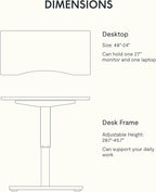 FLEXISPOT EN1 Bamboo Standing Desk, 48 x 24 Inches One-Piece Electric Height Adjustable Desk for Home Office (Black Frame + Bamboo Curved Desktop, 2 Packages)